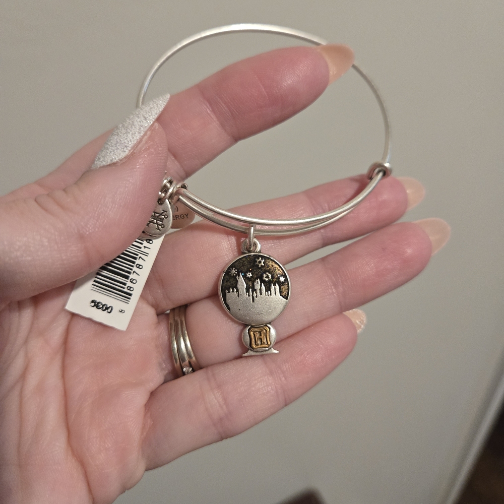 Alex and Ani Hogwarts Snowglobe Charm Bracelet- Harry Potter New